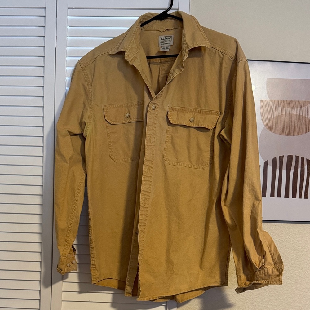 L.L. Bean Tan Traditional Fit Shirt